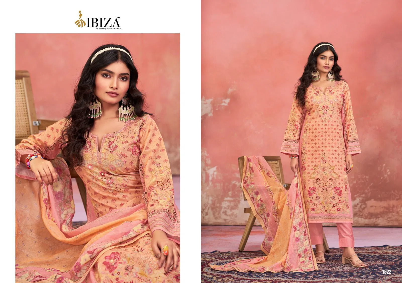 Gulrez By Ibiza Linen Digital Printed Designer Salwar Kameez Wholesale Online